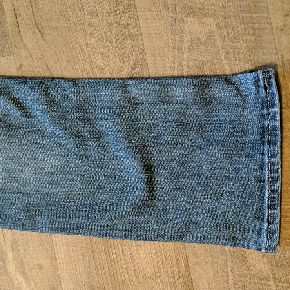 COWGIRL TUFF Sonora bootcut blingy Aztec embroidered blue jeans JS0N0R sz 24x33L - Picture 8 of 15